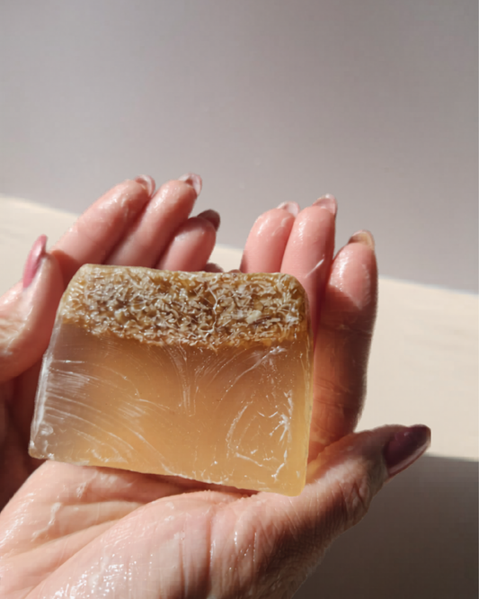 Honey and oatmeal skin-barrier soap bar
